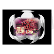 Soccer Ball Frame Template Greeting Card