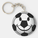 Soccer Ball Smiley Face Keychain