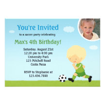 Soccer Birthday Party Invitation
