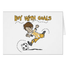 Soccer - Boy With Goals Tshirts and GIfts Greeting Card