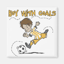 Soccer - Boy With Goals Tshirts and GIfts Fridge Magnets