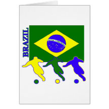 Soccer Brazil Greeting Cards