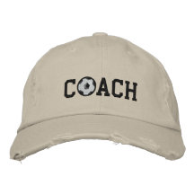 Soccer Coach Cap Embroidered Baseball Caps