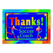 Soccer Coach Thank You Card