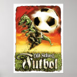 Soccer Dinosaur Futbol Poster