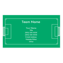 Soccer Field Business Card Template