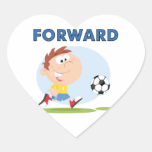 Soccer Forward T-shirts and Gifts Heart Stickers