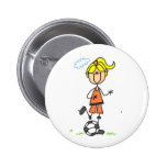 Soccer Girl Button