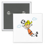 Soccer Girl Lays Out Button