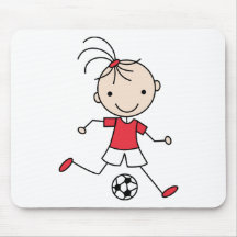 Soccer Girl Mouse Pads