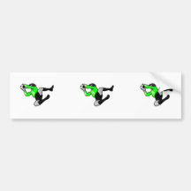 soccer goalie save graphic bumper sticker