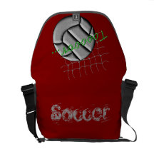 Soccer grau/rot courier bag