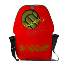 Soccer grün/rot messenger bags