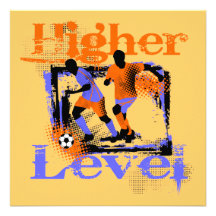 Soccer Higher Level Tshirts and Gifts Personalised Invite