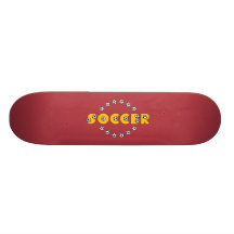 Soccer in Gold Custom Skate Board