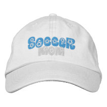 Soccer Mum Pink Blue Soccer supports Cap Baseball Cap