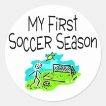 Soccer My First Soccer Season Stick Figues Sticker