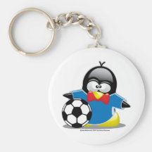 Soccer Penguin Key Chain