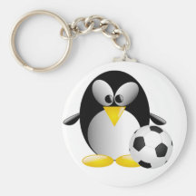 Soccer Penguin Keychain
