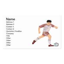 Soccer Player Business Card Template