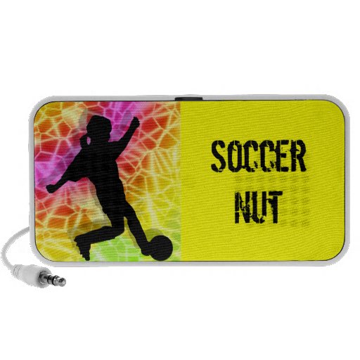 Soccer Player & Fluorescent Mosaic iPhone Speaker