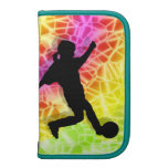 Soccer Player on Fluorescent Mosaic Folio Planners
