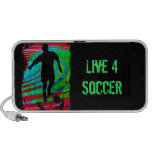 Soccer Player & Radical Rainbow Travelling Speakers