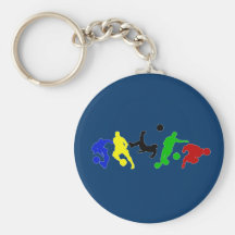 Soccer players   football sports fan key chain