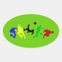 Soccer players   football sports fan sticker