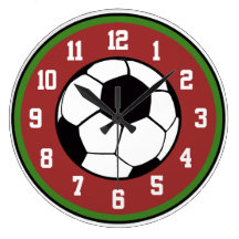 Soccer Red and Green Clocks