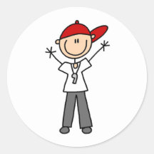 Soccer Referee Round Stickers
