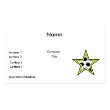 soccer star yellow business cards