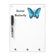 Social Butterfly Dry Erase Board