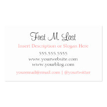 Social Networking Polka Dot Monogram Business Card