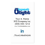 Social Profile Business Card WTURiteB 2.0 vertfbak