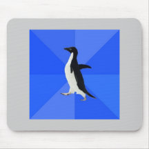 Socially Awkward Penguin Advice Animal Meme Mousepads