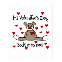 Sock It To Me Valentines Tshirts and Gifts Post Cards