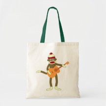 Sock Monkey Acoustic Guitar Canvas Bag
