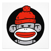 Sock Monkey Card / Invitation