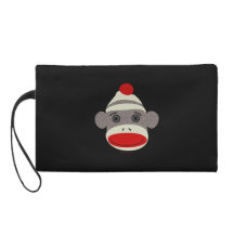 Sock Monkey Face Wristlet