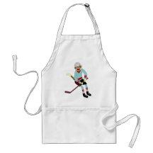 Sock Monkey Hockey Player Apron