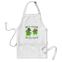 Sock Monkey Leprechaun Apron