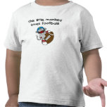 Sock Monkey Loves Football Tshirts