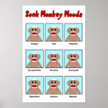 Sock Monkey Moods Poster