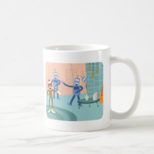 Sock Monkey Robot Cocktail Party Mug