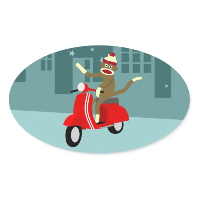 funny moped stickers