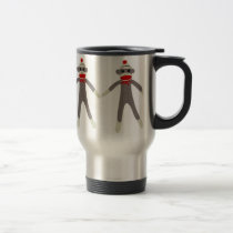 Sock Monkey Travel Mug mugs