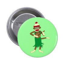 Sock Monkey Ukulele Button