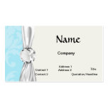 soft blues lovely damask business card template