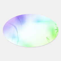 Soft Color Splash Oval Sticker